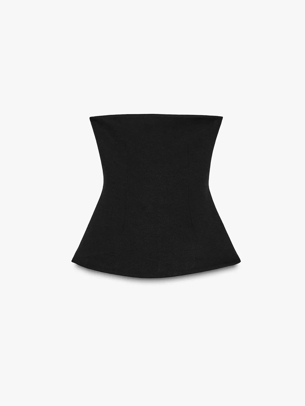 Zara Black Strapless Waist Cincher Top
